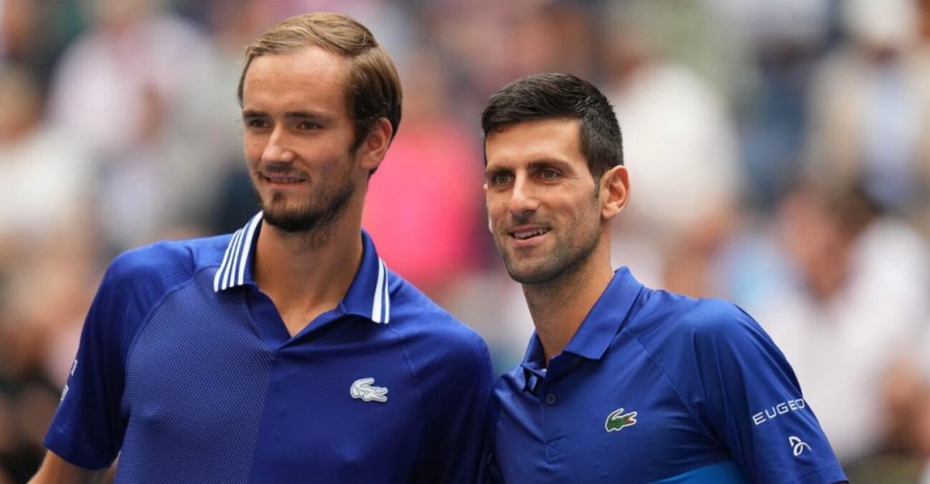 Novak Djokovic and Daniil Medvedev 