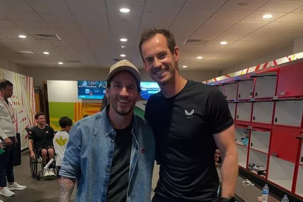 Andy Murray shares his words to Messi courtside
